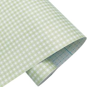 Yifely 606413209094 Green And White Checkered Pattern Tabletop Protect Paper Self-adhesive Shelf Li