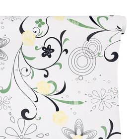 Yifely 606413209452 Yellow Blooms Furniture Paper Decorative Shelf Drawer Liner Self-adhesive Sto