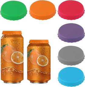 Yi-006 Yiwoo Silicone Soda Can Lids - 6 Pack Fits Standard Cans Clear/transparent