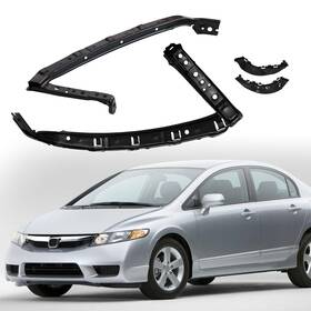 Wq-hd-cv-078-amz Ylt Auto Front Bumper And Headlight Brackets Support Set Compatible With Honda Civic S