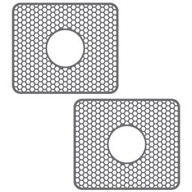 20005936301 Ymkwz 2pcs Silicone Kitchen Sink Mats With Rear Or Center Drain Non Slip Easy To Cl