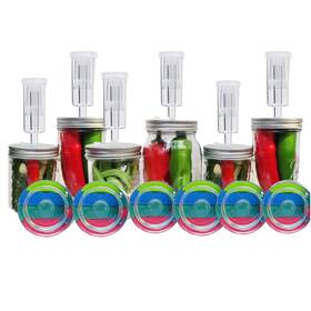 Y606 Yobnku 6 Set Fermentation Kit For Wide Mouth Mason Jar Stainless Steel Fermenting