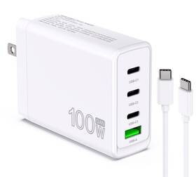 Egc49 Yobvtbf 100w Usb C Charger Block 4 Port Type Charging Gan C... Fast Ship