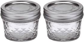 Yonlich 353703477403 Ball Mason 4oz Quilted Jelly Jars With Lids And Bands Set Of 2 Transparent