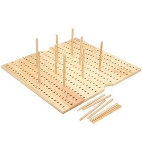 Board-220510 Yookeer 17.7 X 19.7 Inches Jumbo Wood Pegboard Drawer Organizer With 32 Pcs W Board-220510 Yookeer 17.7 X 19.7 Inches Jumbo Wood Pegboard Drawer Organizer With 32 Pcs W