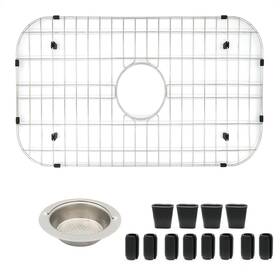 X14-1 Yorzsdi 26-1/8x14-1/4 Kitchen Sink Grid 26-1/8 Inch X14-1/4 - Heavy Duty Protector With Bui