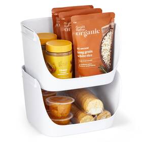 50846 Youcopia Shelfbin Stacking Pantry Bins 2-pack Stackable Storage Basket Orga