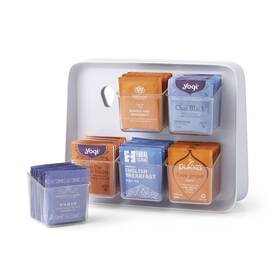 Youcopia 817010021723 Teastand Tea Bag Organizer With Clear Removable Bins Cabinet Or Pantry Storage C