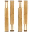 Yt00071252 Yaheetech Set Of Expandable Adjustable Bamboo Kitchen Drawer 6906252167734
