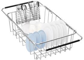 Dr-01 Yzpgbt Small Dish Drainer Rack In Sink Adjustable Expandable 304 Stainless Steel Me