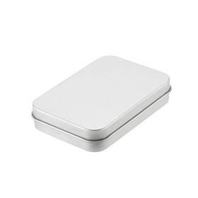 Zaplyte 634149372249 Metal Tin Box Containers 3.4x2.4x0.7 Inch Portable Storage Boxes Silver