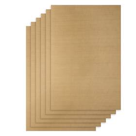 Zaplyte 636939055646 6 Pcs Heat Resistance Oven Liners 16 X 24 Inch Non-stick Liner Brown