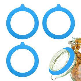 Zaplyte 679209156933 4pcs Rubber Seals For Glass Jars 3.7 Inch Od Silicone Sealing Ring Blue