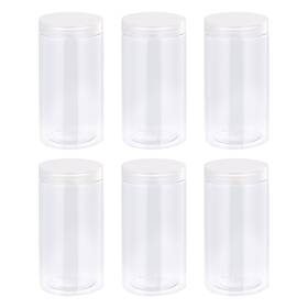 Zaplyte 724708361163 34oz/ 1000ml Round Plastic Jars With Transparent Screw Top Lid For Storage 6pcs