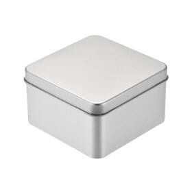 Zaplyte 743151693782 Metal Tin Box 3.54 Inch X 2.17 Tinplate Containers With Lids Silver