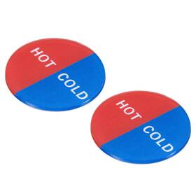 Zaplyte 746453208432 10 X Self Stick Hot/cold Water Label Acrylic Round Sticker Signs Multicolor
