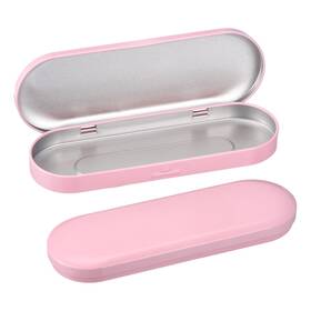 Zaplyte 783243438549 2pcs 6.9x2.4x0.7 Inch Metal Tin Box Containers Portable Pink
