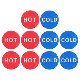 Zaplyte 786527632473 5 Pairs/10pcs Self Stick Hot And Cold Water Label Multicolor 1.4 Inch Id