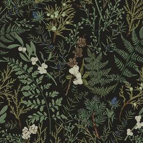 Tr100010 Zaring Dark Green Fern Botanical Shelf Liner Contact Paper Self Adhesive Viny