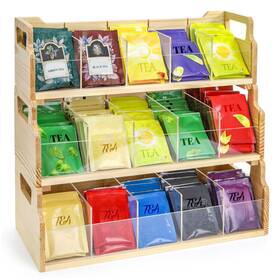 Za-teaorganizer-3tier15slot Zavoos Tea Bag Organizer 3 Tier Stackable Holder Storage Box For Countertop Za-teaorganizer-3tier15slot Zavoos Tea Bag Organizer 3 Tier Stackable Holder Storage Box For Countertop