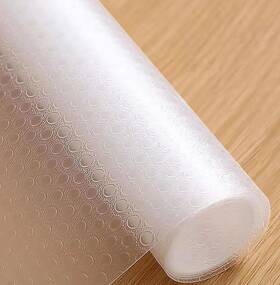 Zcintert 763073723695 Shelf Liner Clear Plastic Drawer Roll Non Adhesive Grip Liners With White Dot