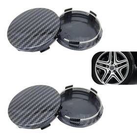 Herympn2 Zeathery 4 Pcs Wheel Center Caps Carbon Fiber Decorative Anti-rust And Dust Protectio