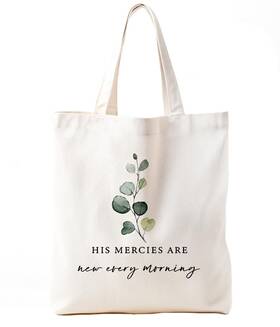 094ga-ttba-bible Zeghk Christian Eucalyptus Canvas Tote Bags For Women His Mercies Are New Every Mo 094ga-ttba-bible Zeghk Christian Eucalyptus Canvas Tote Bags For Women His Mercies Are New Every Mo