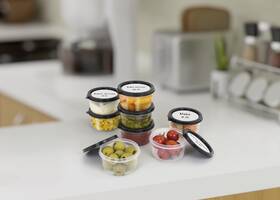 Ze-13-10 Zenvy 50 Pack Mini Reusable 2oz Containers Includes Plastic Food Con