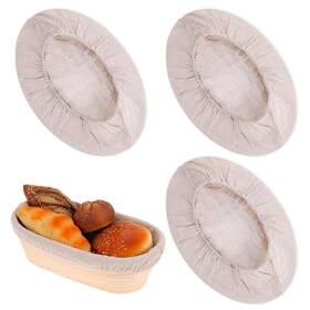588915 Zeyiyer 1 Zetrueae 3 Pcs Banneton Liner Oval Proofing Basket Bread Cloth Proo