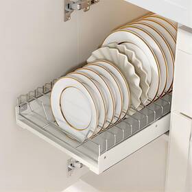 Out-03 Zhoho Tant Pull Out Cabinet Organizer Fixed With Adhesive Nano Film Slide Dish Dryi