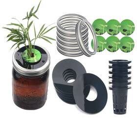 Safevdsgvdfxv280 Zihenryda Kratky Lid Wide Mouth Hydroponic Mason Jar Urban Black 24
