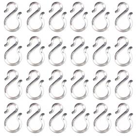 Ziojovk 766330488368 24pcs 1.7 Clear Plastic Punch Bowl Cup S Hooks Hangers