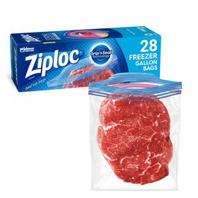 Ziploc 025700003823 Gallon Food Storage Freezer Bags Grip Ftn Seal Technology 28 Count