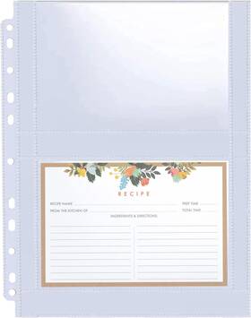 Z-rc-30 Zofly 30 Pack 120 Pockets 4x6 Recipe Card Sleeves 3 Ring Binder Protector Z-rc-30 Zofly 30 Pack 120 Pockets 4x6 Recipe Card Sleeves 3 Ring Binder Protector
