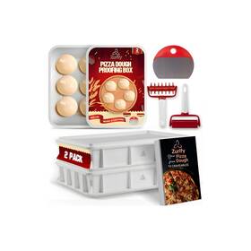 Zurify 720844075232 Pizza Dough Proofing Box System 2 Pack Stackable Containers