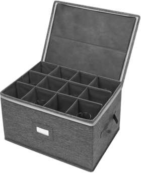 Zxv 445045674657 Stemware Storage Cases Wine Glass Box Containers With Dividers For