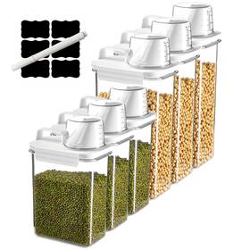 Zlg6643-6644 Zymingelysian Air Tight Cereal Container Organizer Set Of 6 - 1800ml And 2300ml Total 417oz