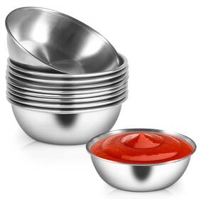 Zhx-493 Zzhxkjhky 10 Pack 3.2 Inch Stainless Steel Sauce Dishes 3.5 Oz Mini Individual Saucers Zhx-493 Zzhxkjhky 10 Pack 3.2 Inch Stainless Steel Sauce Dishes 3.5 Oz Mini Individual Saucers