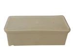 Vintage Tupperware Rectangular Storage Container 606-3 & 607-2 Frosted Beige. Fixed Price $11.47.