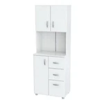 Inval 3-DOOR 3-DRAWER Laminate Kitchen Storage Cabinet, Washed Oak. Fixed Price $250.00.