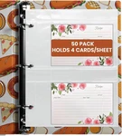 Toucan Craft Supplies Recipe Card Protectors, Refill Sheets For 3 Ring Clear. Fixed Price $17.76.