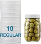Aozita 10 Pack Regular Mouth Mason Jar Lids For Ball, Kerr And More - White Plas. Fixed Price $11.83.