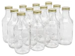North Mountain Supply 16 Ounce Glass Sauce Bottle - With 38MM Gold Metal Lids. Fixed Price $44.57.