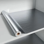 Brushed Silver Wallpaper Vinyl Waterproof Oil Kitchen Sticker Pvc. Fixed Price $56.55.