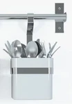 Ikea Grundtal 802.197.21 Hanging Kitchen Covered Holder White Storage New. Fixed Price $29.95.