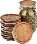 Pack Wide Mouth Mason Jar Reusable 6PCS Lids, Natural Acacia-a. Fixed Price $21.81.