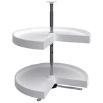 Rev-a-shelf 24'' Lazy Susan Pie-cut Polymer Two-shelf, White, LD-2942-24-11-1. Fixed Price $86.99.