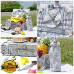 Hybdamai Willow Picnic Basket For 2 Blanket Insulated Cooler. Fixed Price $79.99.