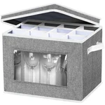 Homyfort Wine Glass Stemware Storage Cases, 14.5 X 11 9.8 Inches, Grey. Fixed Price $27.99.