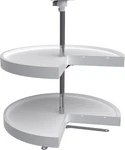 24" White Pie-cut Lazy Susan With Shelves For Easy Access. Fixed Price $181.99.